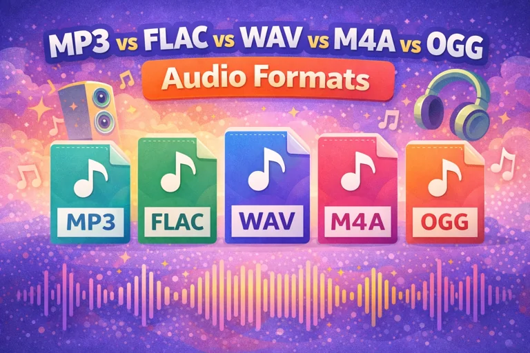 MP3 vs FLAC vs WAV vs M4A vs OGG audio format comparison