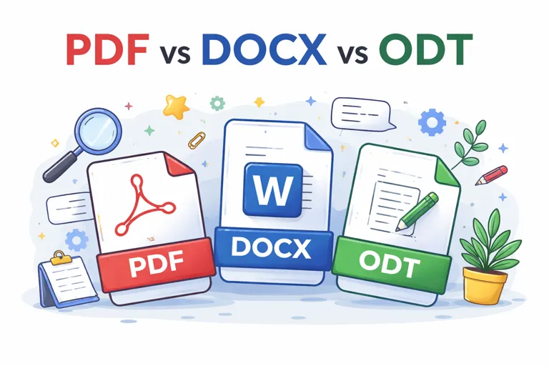 pdf vs docx vs odt file format comparison