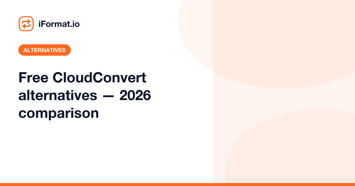 Free CloudConvert alternatives — 2026 comparison