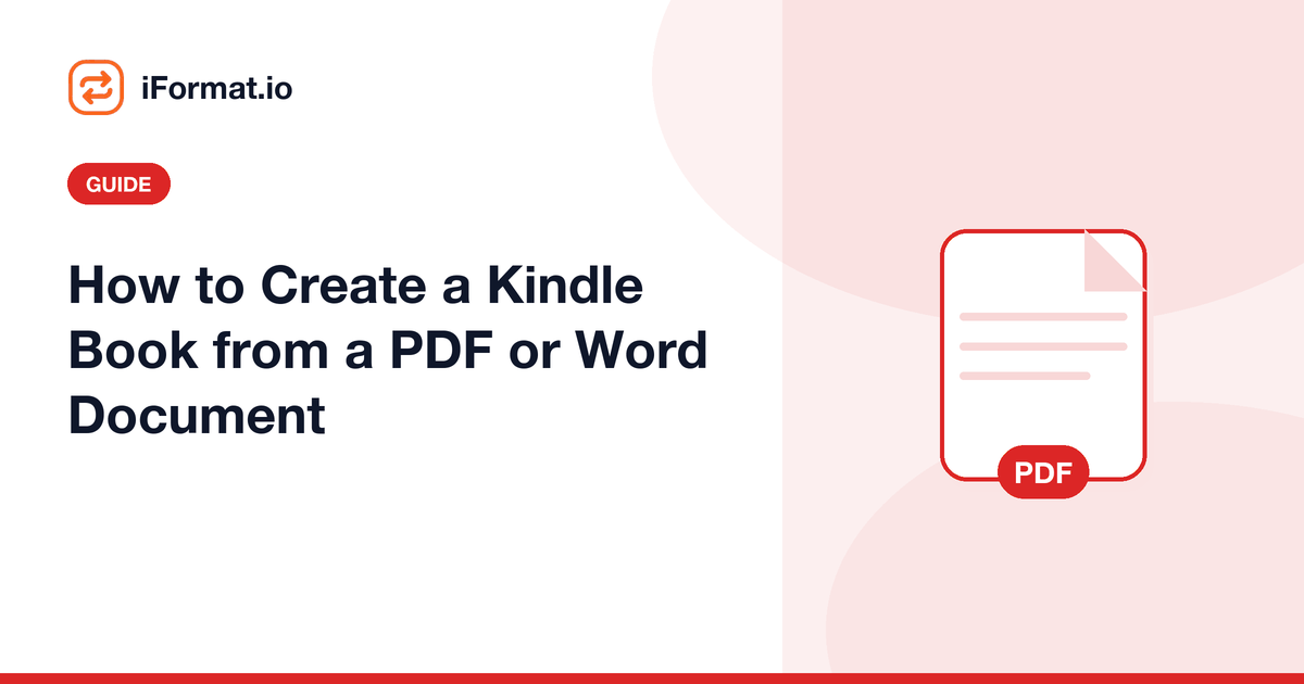 How to Create a Kindle Book from a PDF or Word Document