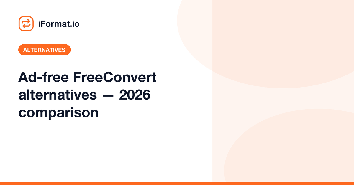 Ad-free FreeConvert alternatives — 2026 comparison