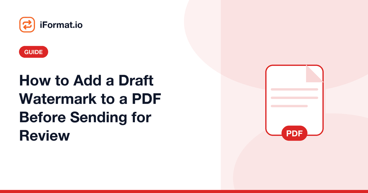 How to Add a Draft Watermark to a PDF Before Sending for Review