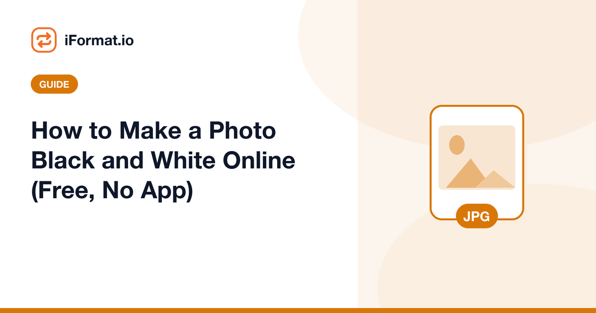 How to Make a Photo Black and White Online (Free, No App)