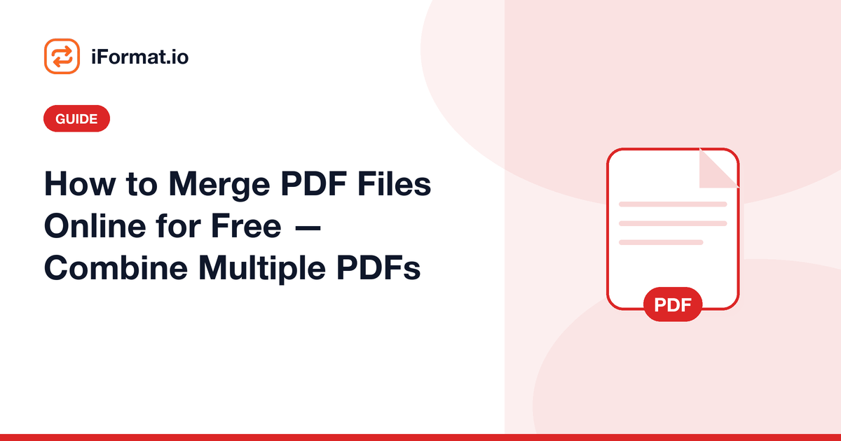 How to Merge PDF Files Online for Free — Combine Multiple PDFs