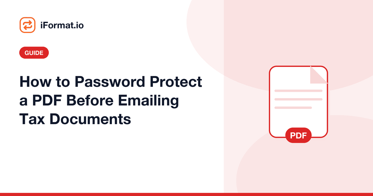 How to Password Protect a PDF Before Emailing Tax Documents
