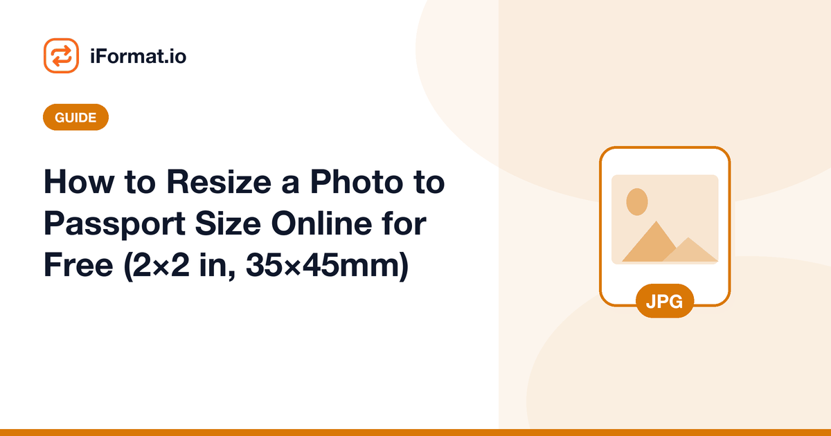 How to Resize a Photo to Passport Size Online for Free (2×2 in, 35×45mm)