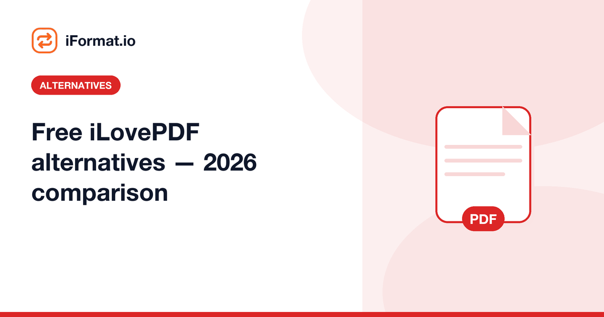 Free iLovePDF alternatives — 2026 comparison