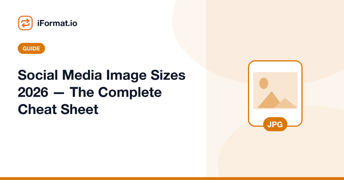 Social Media Image Sizes 2026 — The Complete Cheat Sheet