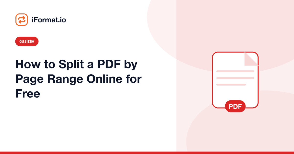 How to Split a PDF by Page Range Online for Free