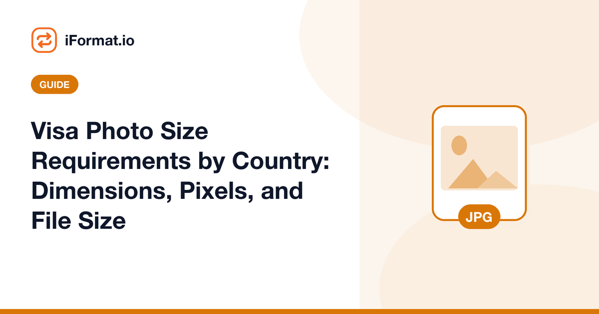 Visa Photo Size Requirements by Country: Dimensions, Pixels, and File Size