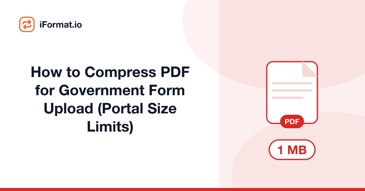 How to Compress PDF for Government Form Upload (Portal Size Limits)