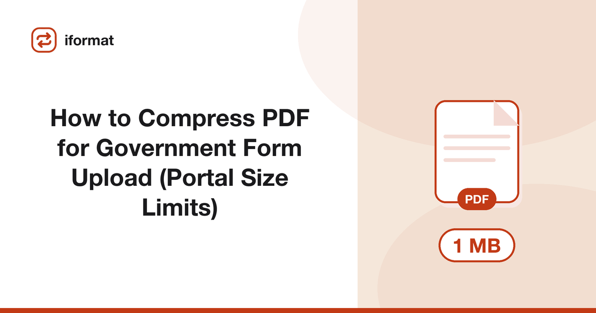 How to Compress PDF for Government Form Upload (Portal Size Limits)
