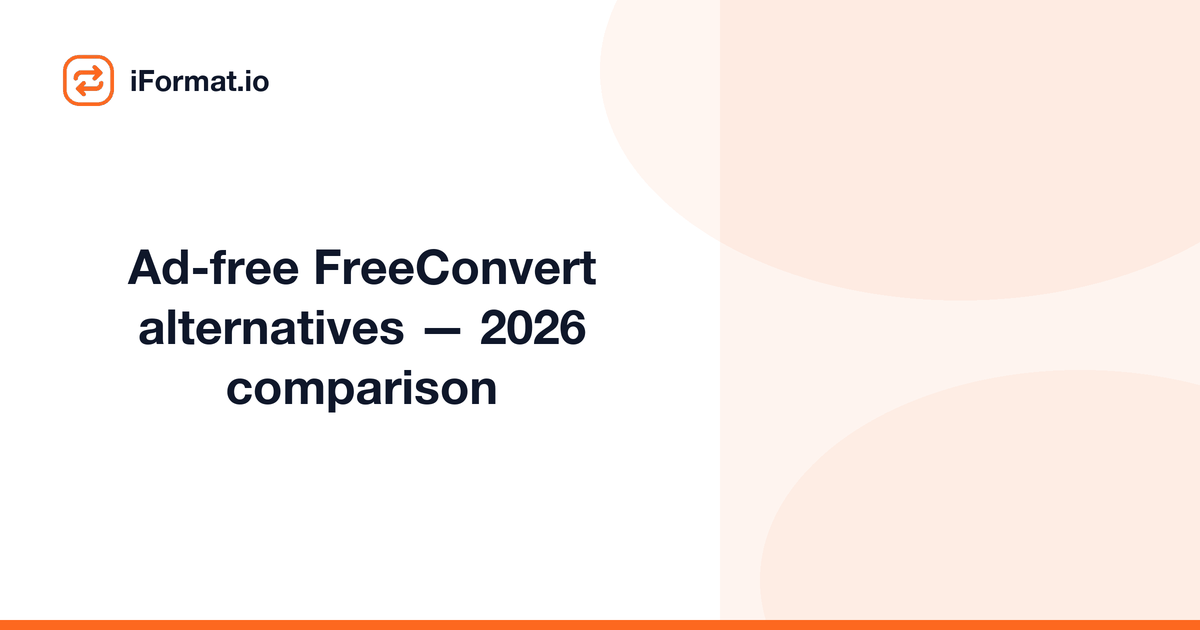 Ad-free FreeConvert alternatives — 2026 comparison