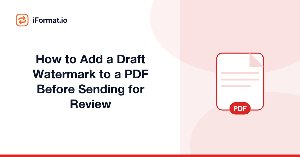 How to Add a Draft Watermark to a PDF Before Sending for Review