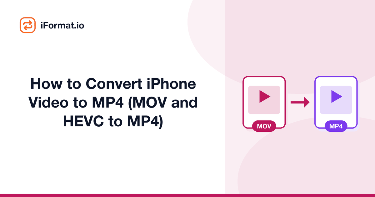 How to Convert iPhone Video to MP4 (MOV and HEVC to MP4)