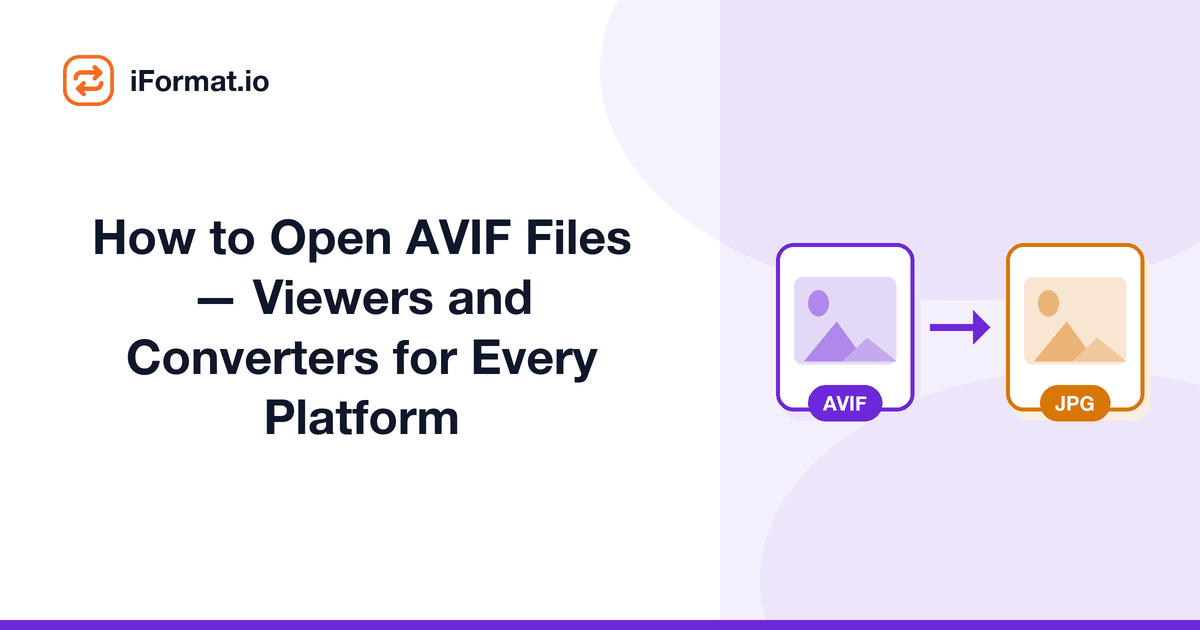 How to Open AVIF Files — Viewers and Converters for Every Platform