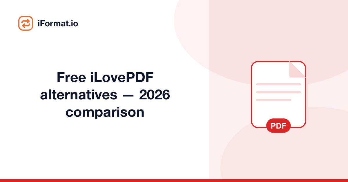 Free iLovePDF alternatives — 2026 comparison