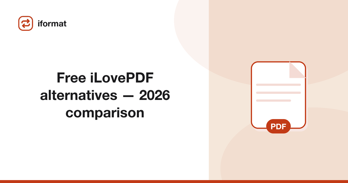 Free iLovePDF alternatives - 2026 comparison