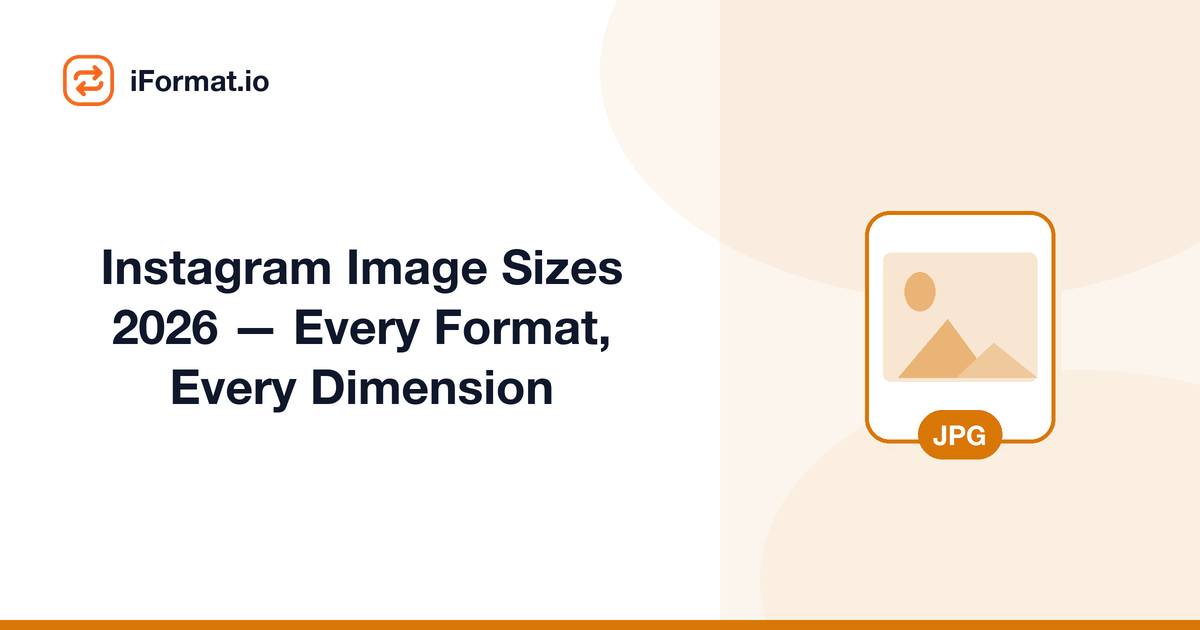 Instagram Image Sizes 2026 — Every Format, Every Dimension