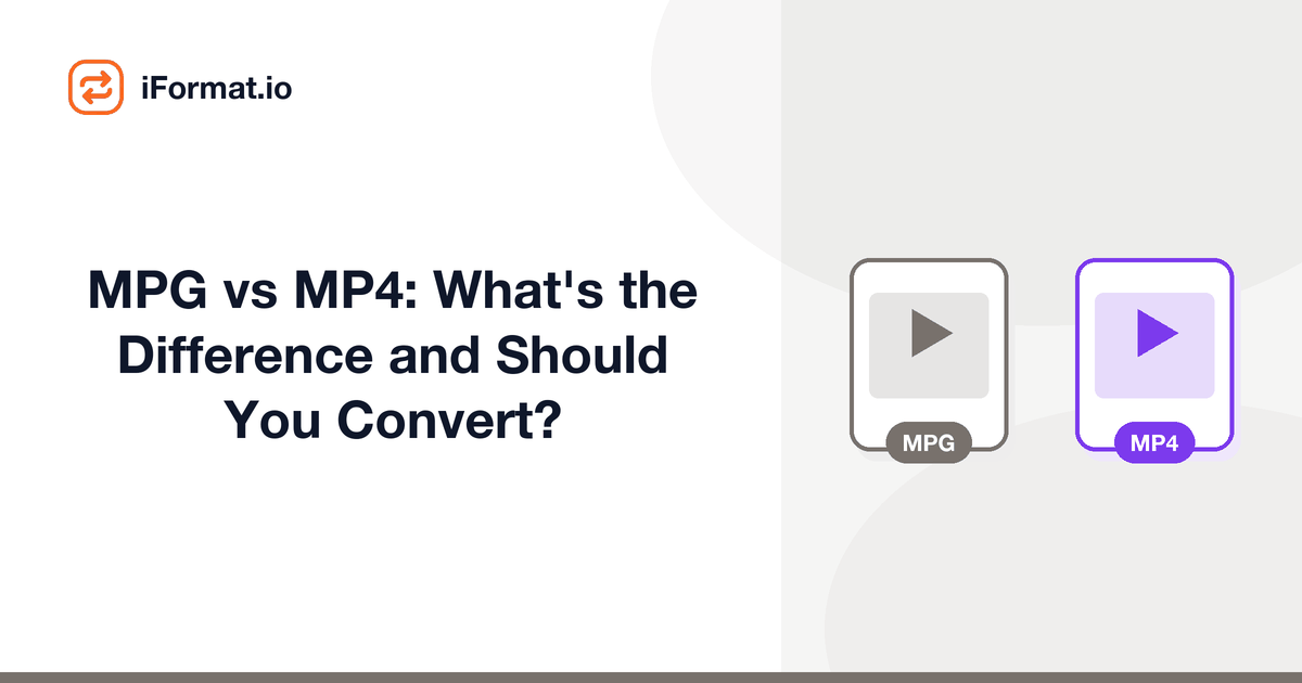 MPG vs MP4: What's the Difference and Should You Convert?