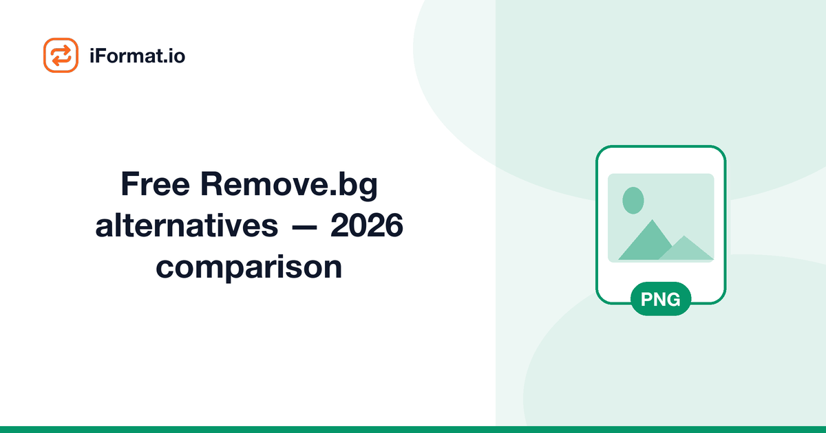 Free Remove.bg alternatives — 2026 comparison