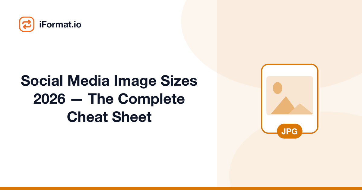 Social Media Image Sizes 2026 — The Complete Cheat Sheet