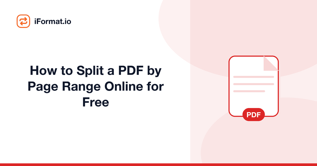 How to Split a PDF by Page Range Online for Free